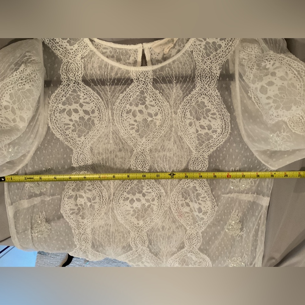 Anthropologie Forever That Girl Sheer Lace Blouse XL - Picture 8 of 8